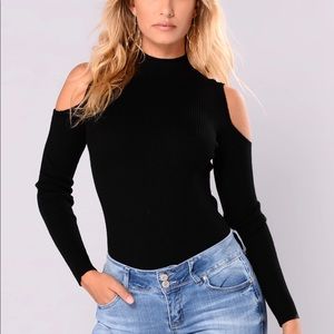 Womens Cut Out Shoulder Long Sleeve Tight Blouse